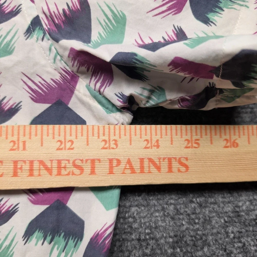 MBX Premium Goods Mens XL Short Sleeve Button Up Shirt Abstract Geometric Print